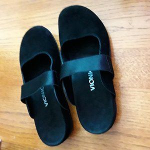 Black Vionic Orthaheel Backless Slide Slip-On Mule